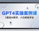 GPT4实操案例课，0基础AI教学，小白都能学会