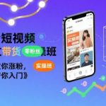 抖音短视频AI图文带货实操班，零粉丝教你涨粉，零基础带你入门