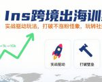 Ins跨境出海训练营，实战驱动玩法，打破不涨粉怪象，玩转社媒自然流量