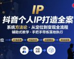 抖音个人IP系统落地实操大课，实操课程，辅助落地