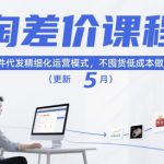 淘差价课程，淘宝一件代发精细化运营模式，不囤货低成本做电商（更新5月）