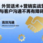 外贸话术+营销实战营，与客户沟通不再有障碍