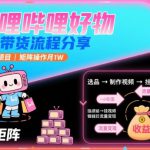 哔哩哔哩好物，B站带货流程分享，新风口项目，矩阵操作月1W