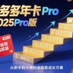 拼多多年卡2025Pro版，五大板块从认知到基础、从推广到活动、从活动到玩法