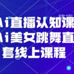 抖音Ai直播认知课，手机端Ai美女跳舞直播全套线上课程