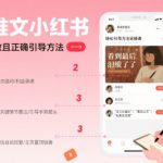 小说推文小红书高转化引导方法实操课，小说推文高效且正确引导方法
