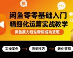 闲鱼零基础入门精细化运营实战教学，闲鱼暴力玩法带你成功变现