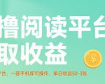 零撸阅读平台获取收益，最新无门槛平台，一部手机即可操作，单日收益50-3张【揭秘】