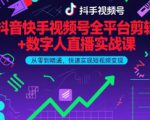 抖音快手视频号全平台剪辑+数字人直播实战课，从零到精通，快速实现短视频变现(更新9月)​