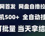 2025最新九月网盘自撸拉新，全自动运行，解放双手，日入5张+，小白可玩，批量操作【揭秘】