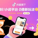 抖音旗下小说平台0撸新玩法，每天挂G60分钟，简单无脑，日入2张【揭秘】