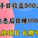 全年可变现项目，收益高无门槛，正规项目，长期可做，一天收益1k+一台电脑在家创业【揭秘】