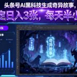 头条号AI黑科技生成奇异故事，稳定日入3张，每天半小时