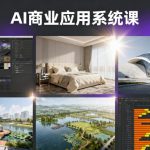 AI商业应用系统课，室内-软装-建筑-景观，智能设计+效果图+动画画实战