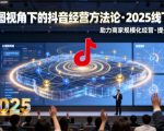 云图视角下的抖音经营方法论，2025线下课，助力商家规模化经营，提效经营（录音+字幕）