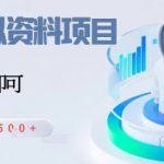 闲鱼虚拟资料项目，每天一小时，新人日入5张