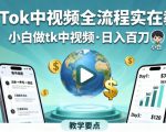 TikTok中视频全流程实操教学，小白做tk中视频，日入百刀