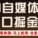 AI自媒体风口掘金课，一看就懂·马上能用·全是干货（更新）