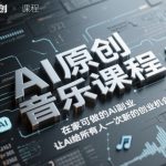 AI原创音乐课程，在家可做的Ai副业，让Ai给所有人一次新的创业机会