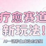 AI+疗愈+一键生成，一分钟一条素材，每天想要多少素材就多少素材，矩阵做，月入1W