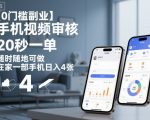 【0门槛副业】手机视频审核，20秒一单，随时随地可做，在家一部手机日入4张【揭秘】