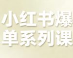 小红书爆单系列课，聚焦小红书电商全链路增长