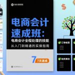 电商会计速成班，电商会计全程处理的技能