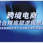 跨境电商财稅合规底层逻辑思维课，财务思维超实用于货讲解实现利润增长