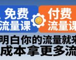 拼多多免费流量课+付费流量课，搞明白你的流量就来了，低成本拿更多流量