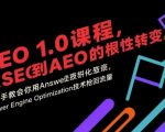 AEO 1.0 课程，从SEO到AE0的基命性转变，手把手教会你用AnswerEngineOptimization技术抢回流量（更新）