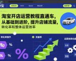 淘宝开店运营教程直通车，从基础到进阶，提升店铺流量，转化率和整体运营效率（更新11月）