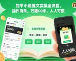 知乎小说推文实操全流程，操作简单，万播60米，人人可做