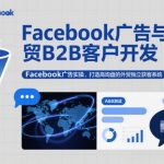 Facebook广告与外贸B2B客户开发，Facebook广告实操，打造高询盘的外贸独立获客系统