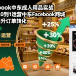 Facebook中东成人用品实战，掌握从0到1运营中东Facebook商城，快速提升订单转化