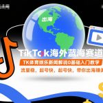 TikTok海外蓝海赛道，TK体育娱乐新闻解说0基础入门教学，流量稳，起号快，带你出海賺美刀