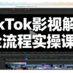 TikTok影视解说全流程实操，手把手教你打造TK爆款解说视频