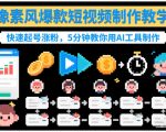 像素风爆款短视频制作教学，快速起号涨粉，5分钟教你用AI工具制作