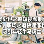 职场处世之道短视频制作教学，职场之道快速涨粉，吸引年轻牛马粉丝