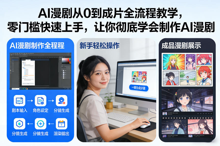 AI漫剧从0到成片全流程教学,零门槛快速上手,让你彻底学会制作AI漫剧【保姆级教程】-八爪鱼资源库