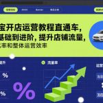 淘宝开店运营教程直通车，从基础到进阶，提升店铺流量，转化率和整体运营效率（更新26年1月）