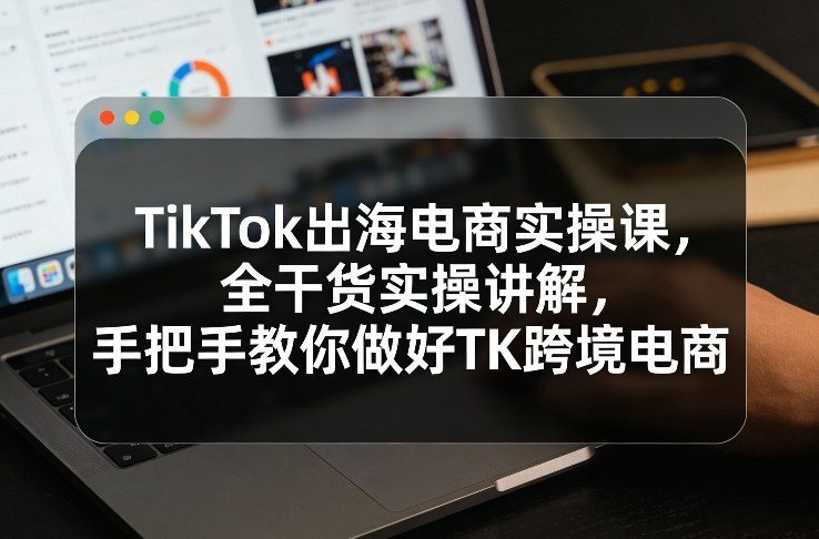 TikTok出海电商实操课，全干货实操讲解，手把手教你做好TK跨境电商_乐帮资源库