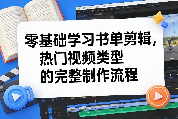 零基础学习书单剪辑，热门视频类型的完整制作流程（更新2026）_乐帮资源库