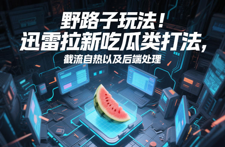 野路子玩法！迅雷拉新吃瓜类打法，截流自热以及后端处理-资源云