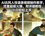 AI古风人性语录视频制作教学，流量超级火爆，附详细教程，小白轻松上手