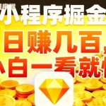 微信小程序掘金项目，不用复杂操作，5分钟就能学会上手操作，日入几张【揭秘】