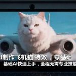 AI制作飞机猫特效，零基础AI快速上手，全程无需专业技能