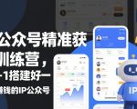 IP公众号精准获客训练营，从0-1搭建好一个能賺钱的IP公众号（更新）