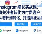 Instagram增长实战课，将关注者转化为付费客户！从增长到转化，打造真正品牌（双语字幕）
