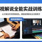 影视解说全能实战训练营：从文案创作到剪辑调色，爆款剧情解说全流程教学