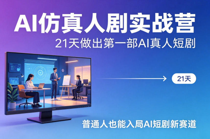 21天AI短剧入门：普通人也能快速入局新赛道